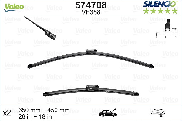 Wiper Blade - 574708 VALEO
